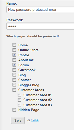 jimdo passwortbereiche