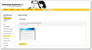 Homepage-Baukasten.de: Design auswählen