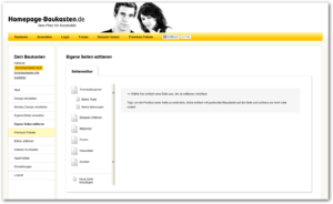 Homepage-Baukasten.de: Eigene Seiten editieren