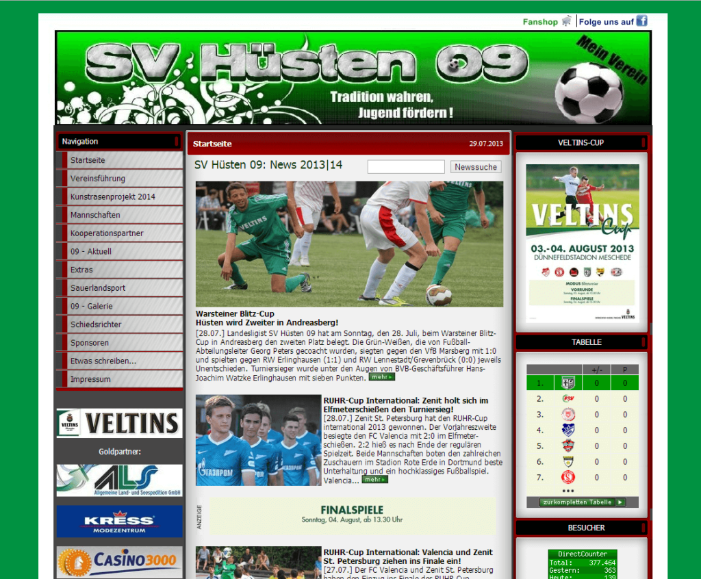 Homepage-Baukasten.de : Beispiel Webseite