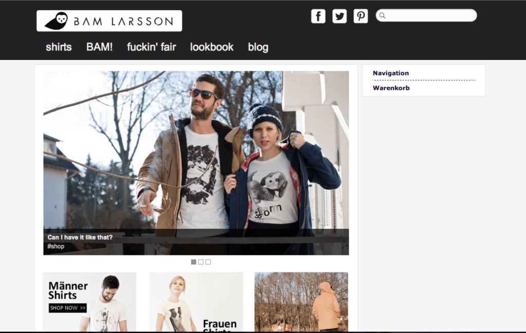 Bam Larsson Jimdo Shop