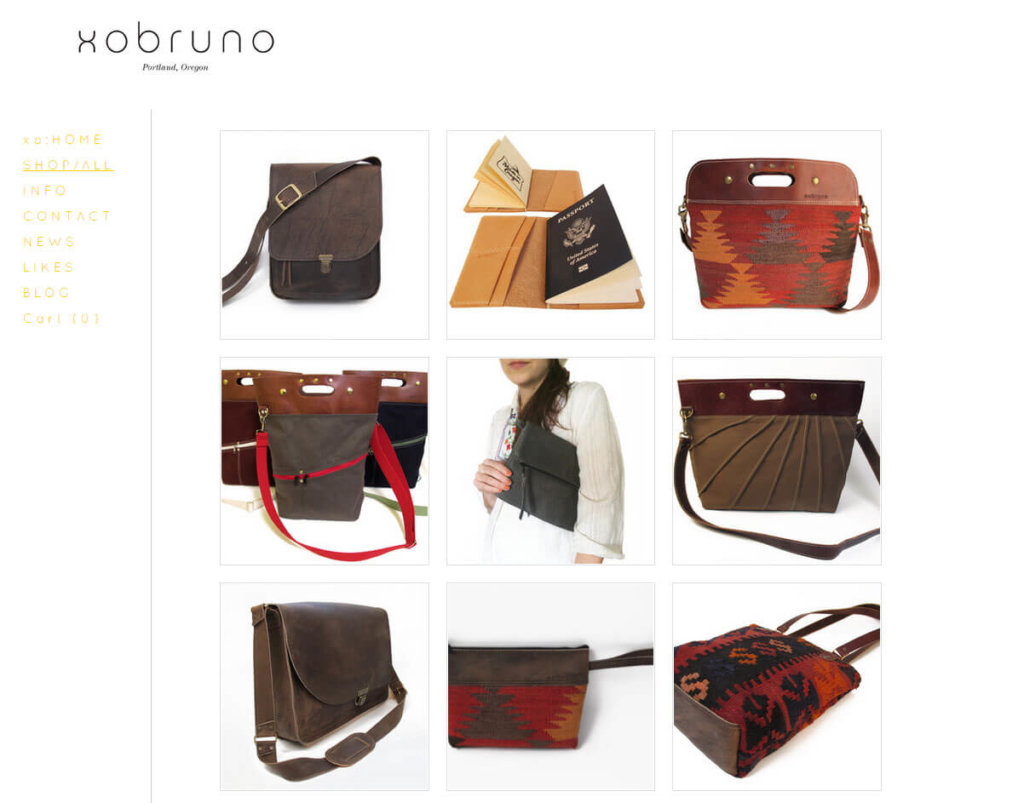 Weebly Online Shop Beispiel - xobruno