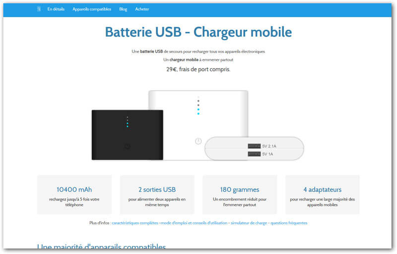 Batterie USB