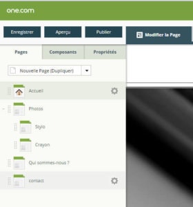 One.com Pages et Navigation