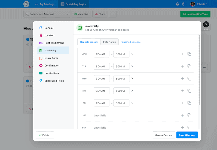 appointlet availability