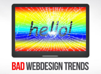 Bad web design trends