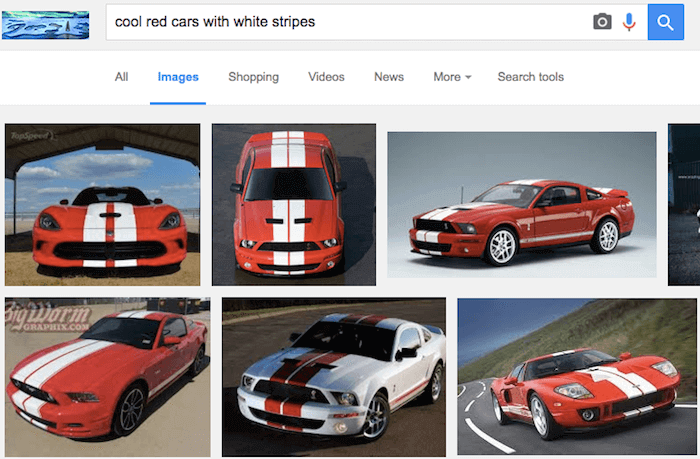 Google image search results