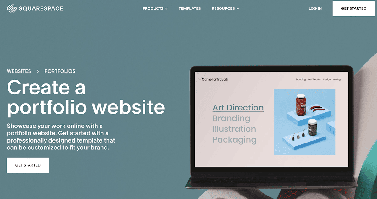 squarespace portfolio website