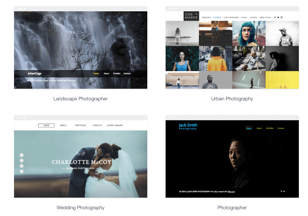 Wix templates for photographers 