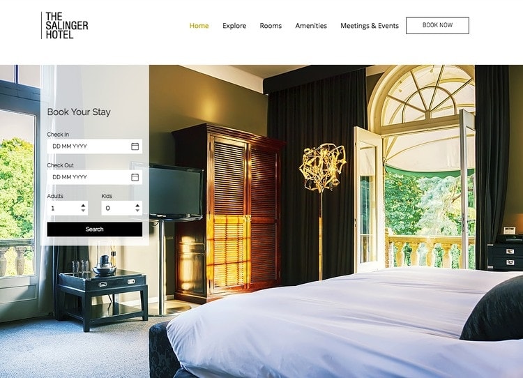 hotel wix template