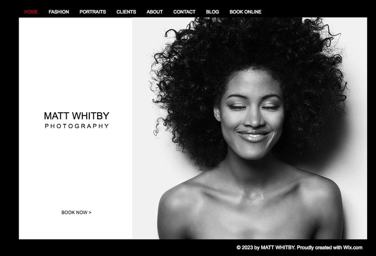 wix template Studio Fotografico