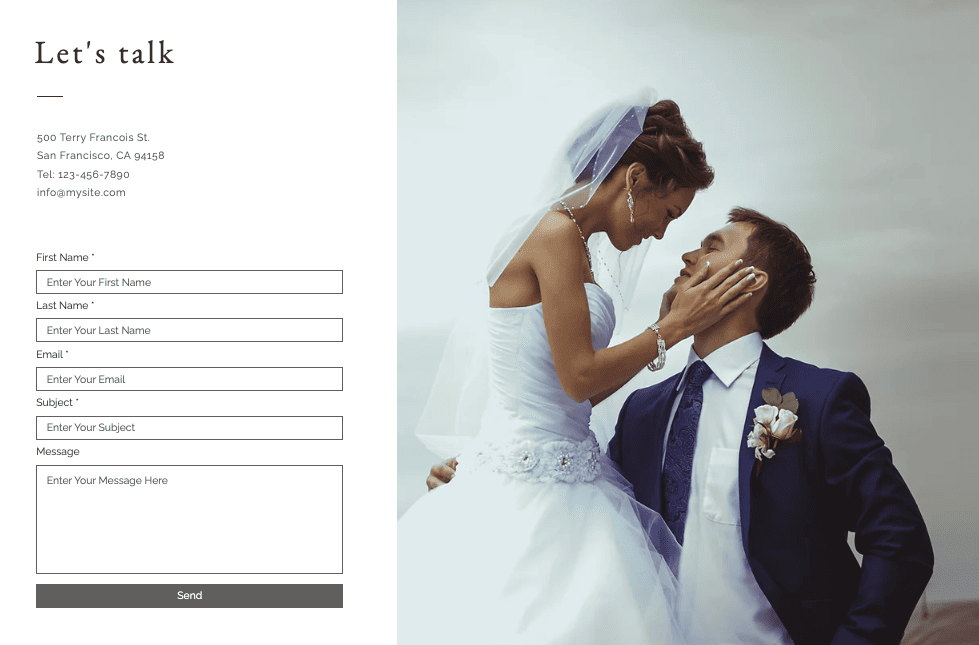 wix contact form