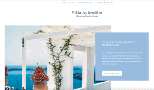 wix template villa aphrodite