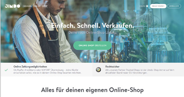 Jimdo Online Shop Digitale Produkte verkaufen