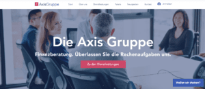 wix template finanzagentur axis group
