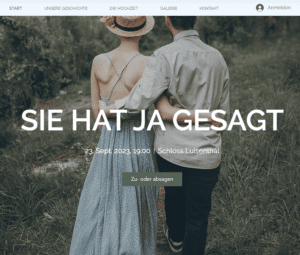 wix template hochzeitseinladung