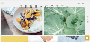 wix template veganes restaurant terracotta