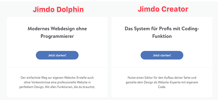 jimdo dolphin und creator