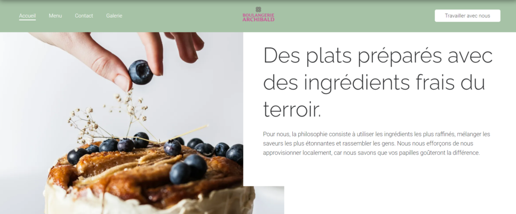 jimdo exemple site web