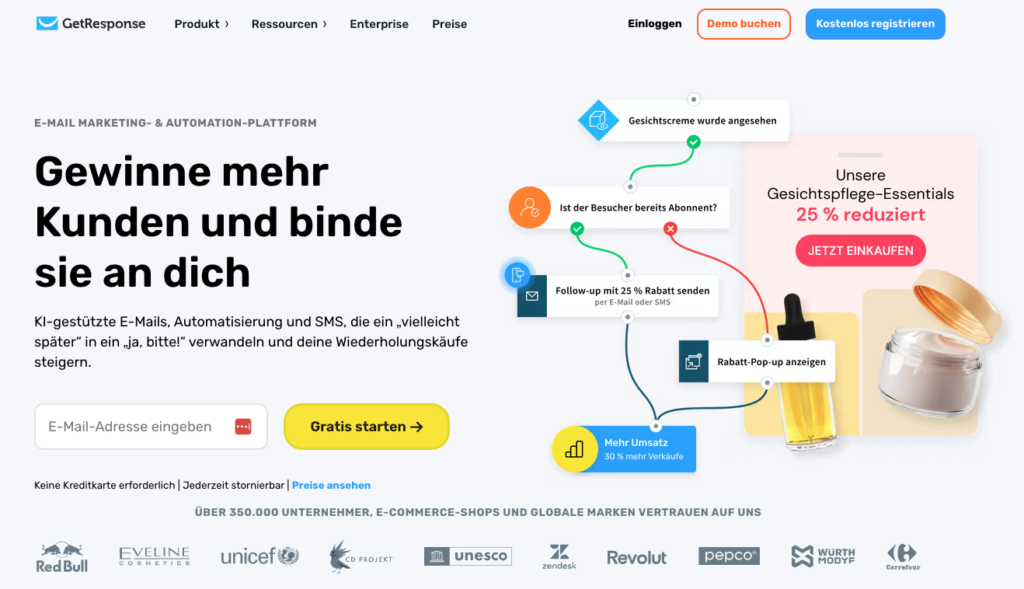 getresponse homepage
