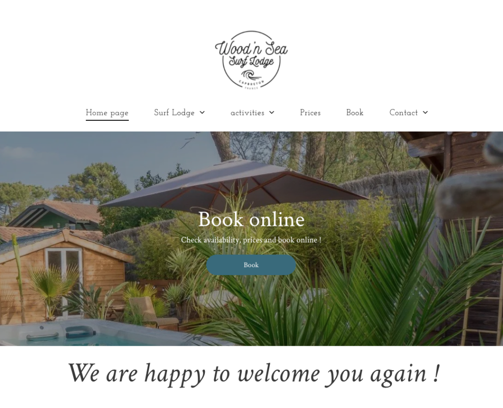 Ionos Beispiel Website Surf Lodge