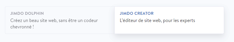 Jimdo Dolphin vs. Jimdo Creator