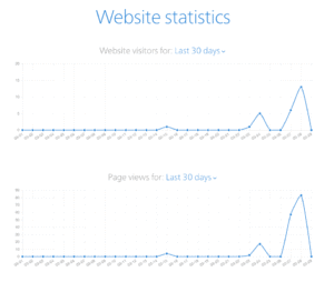webnode site stats