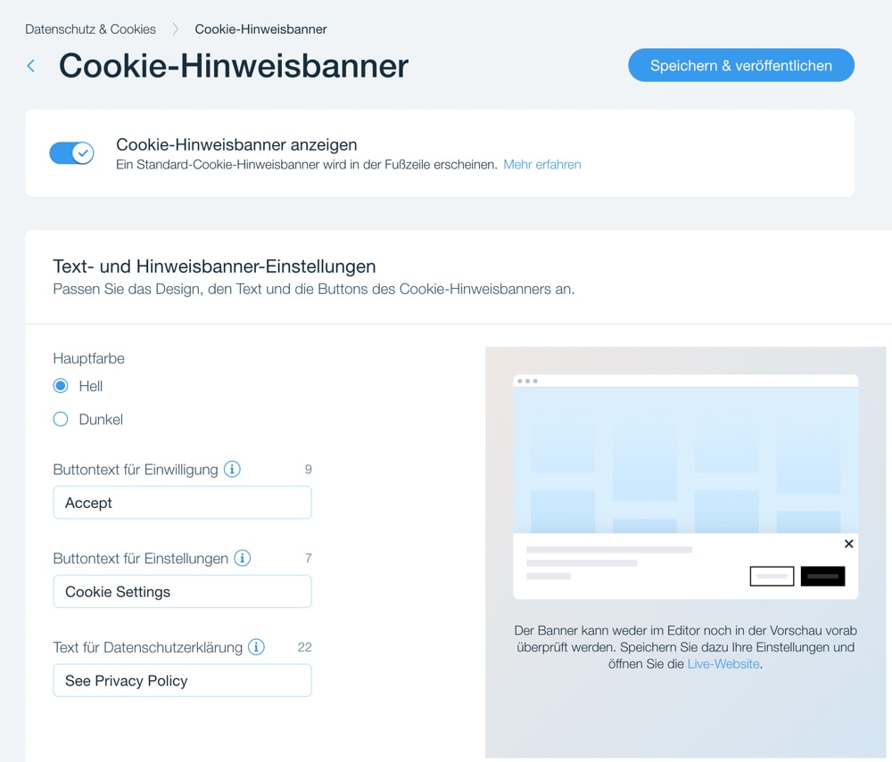 wix cookie banner
