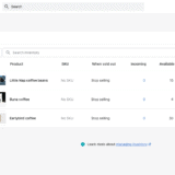 Shopify inventory