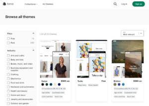 Shopify themes