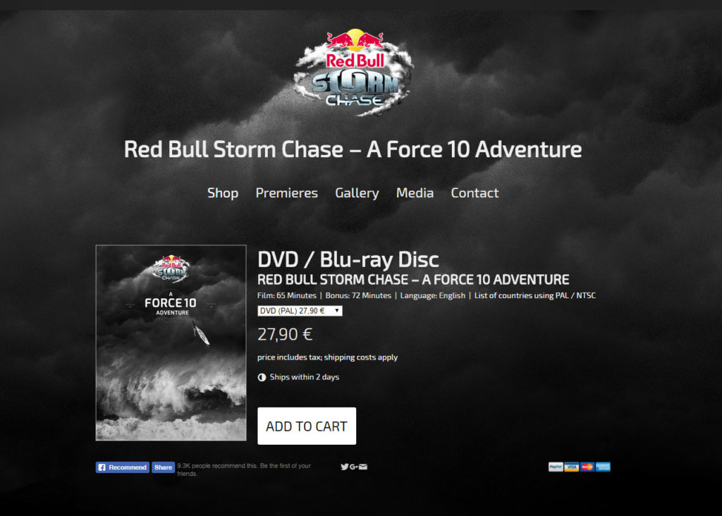 Jimdo Store - Red Bull Storm Chaser