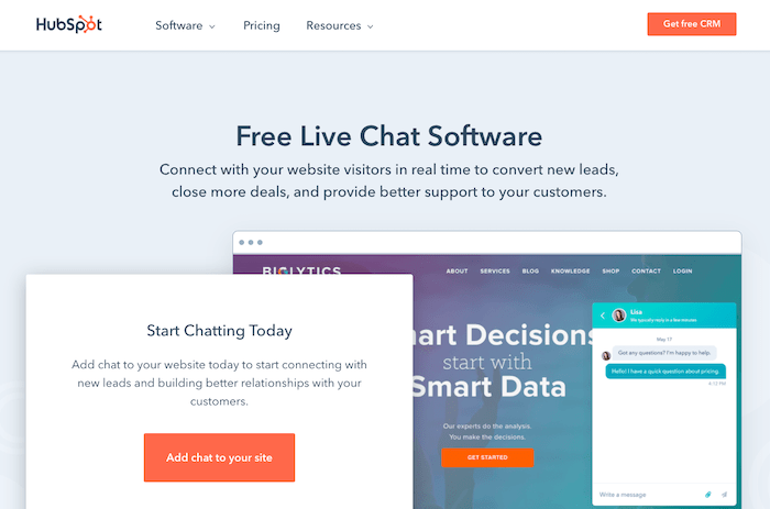 Live chat typing test