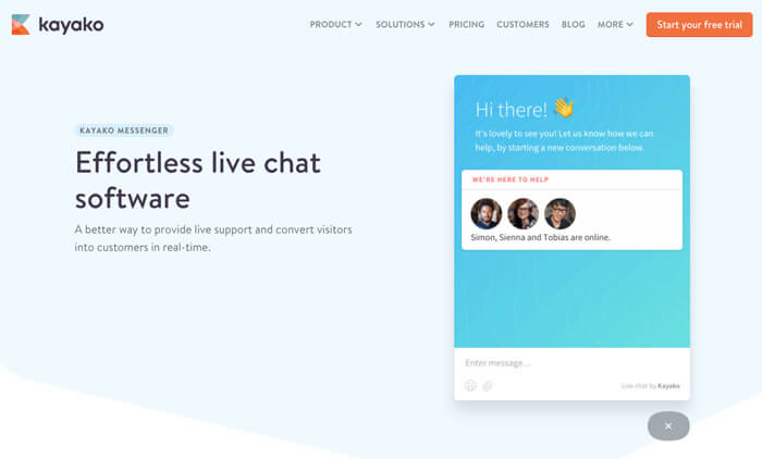 Live chat solution