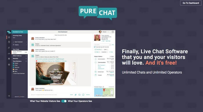 Pure Chat live chat software