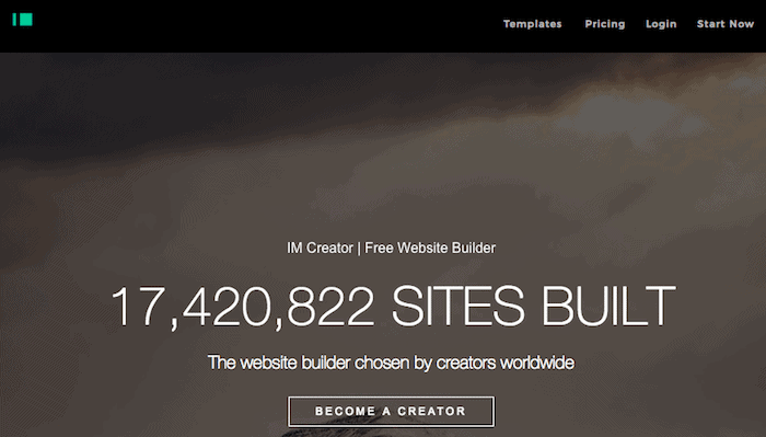 Create a free website with IM Creator is possible