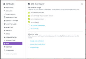 strikingly seo checklist