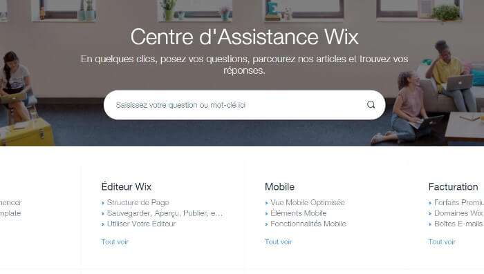 Wix Centre d'Assistance