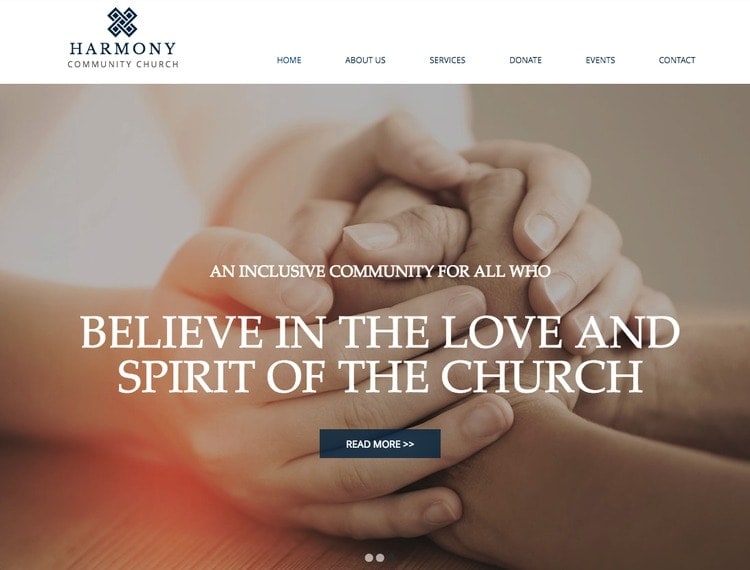 community church template