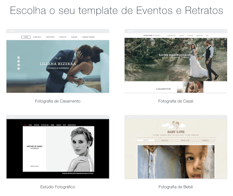 wix templates fotografia
