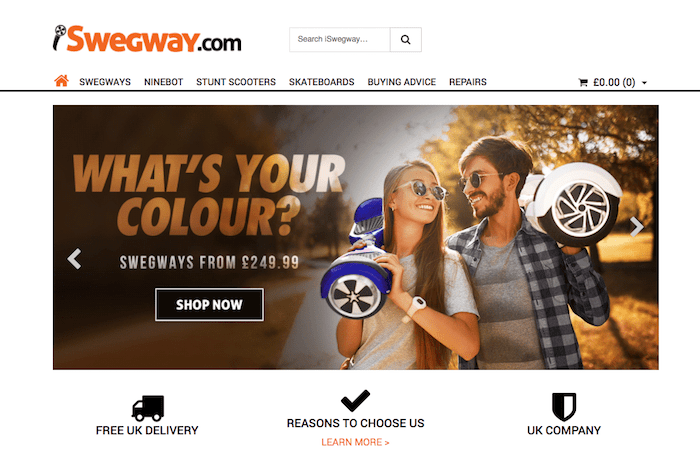 shopify examples iswegway