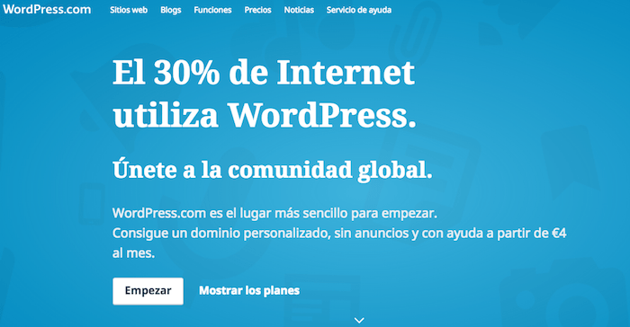 wordpress com crear sitio web gratis