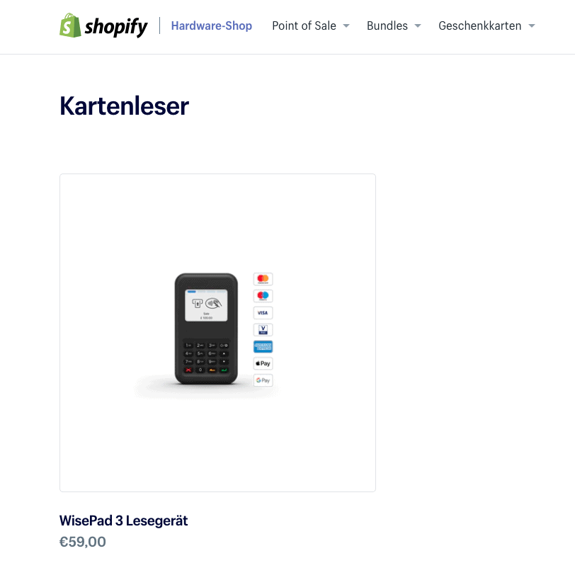 shopify kartenlesegerät pos