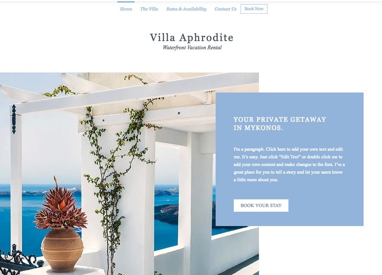 appartment wix template