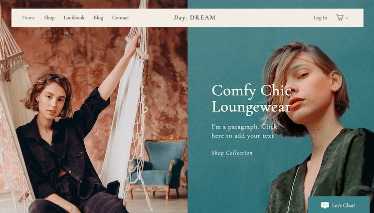 wix templates - clothing store