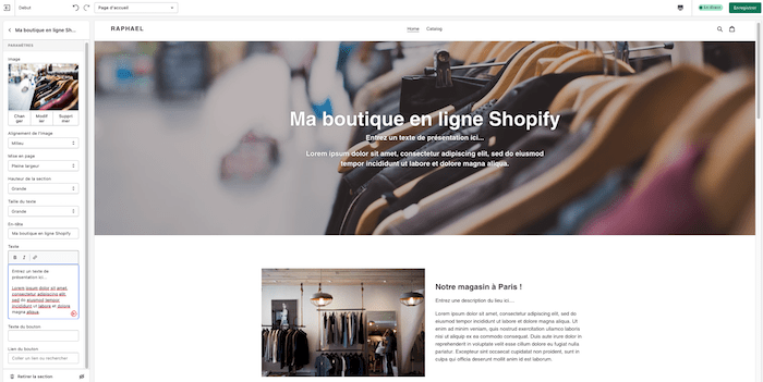 boutique en ligne shopify