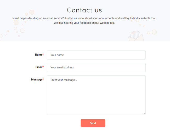 contact form