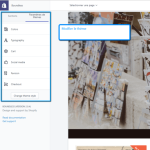 Modifier un thème Shopify