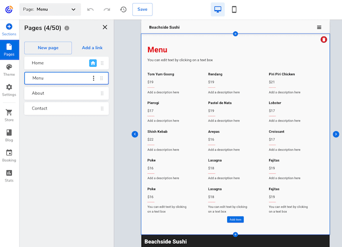 Constant Contact pages