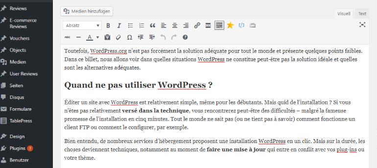 Alternatives à WordPress