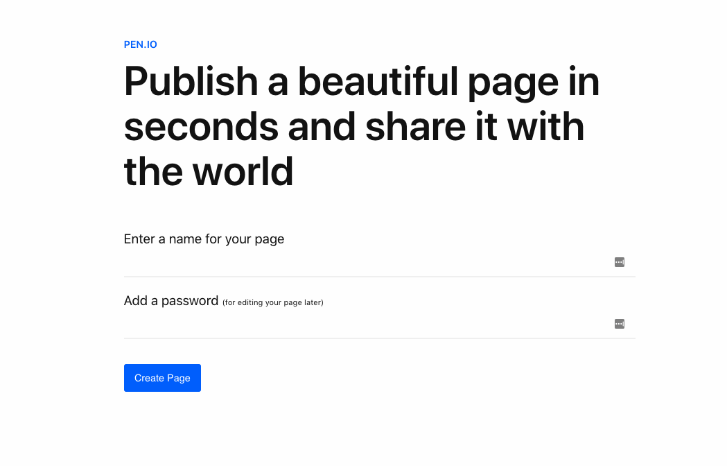 Pen.io free blog maker 1